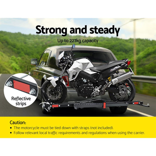 Giantz Motorcycle Carrier Rack with Ramp – 2" Towbar