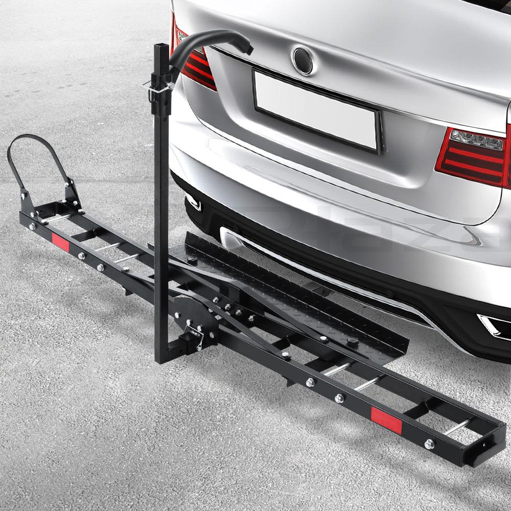 Giantz Adjustable Motorcycle Carrier Rack with Ramp – 2" Towbar