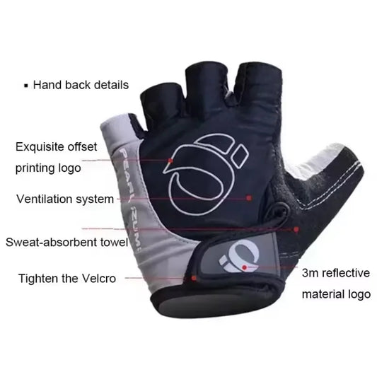 1Pair Gel Half Finger MTB Road Bike Gloves Anti-Slip Anti-Sweat