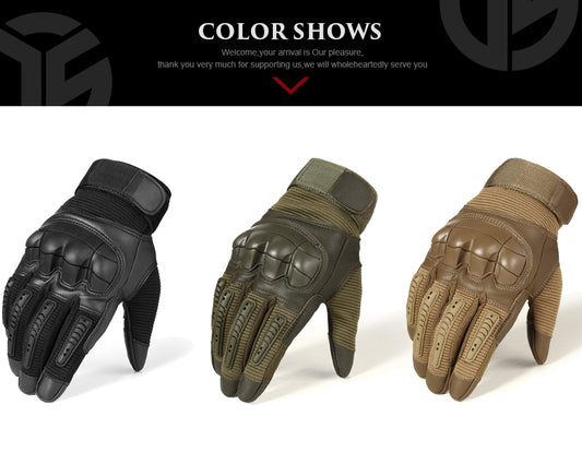 Hot TouchScreen Full Finger Hard Knuckle Tactical Gloves