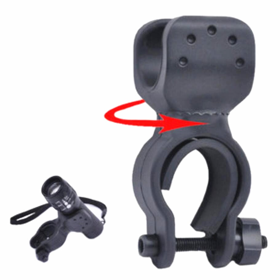 360 Swivel Bicycle Bike LED Flashlight Mount