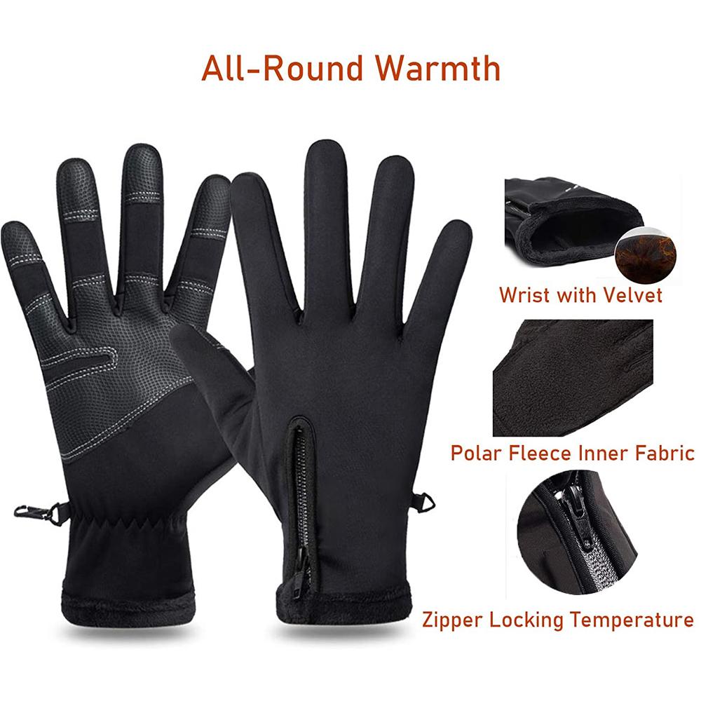 Winter Men’s Warm Touch Screen Gloves – Waterproof & Anti-Slip