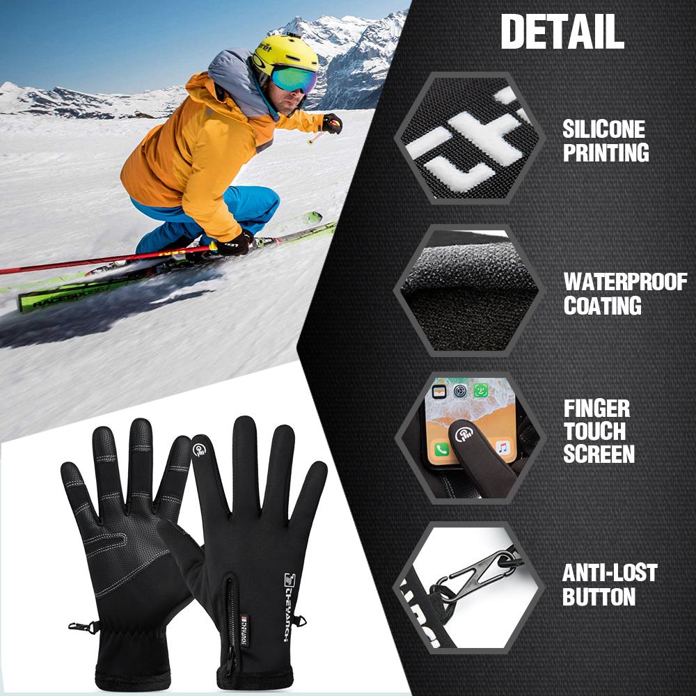 Winter Men’s Warm Touch Screen Gloves – Waterproof & Anti-Slip
