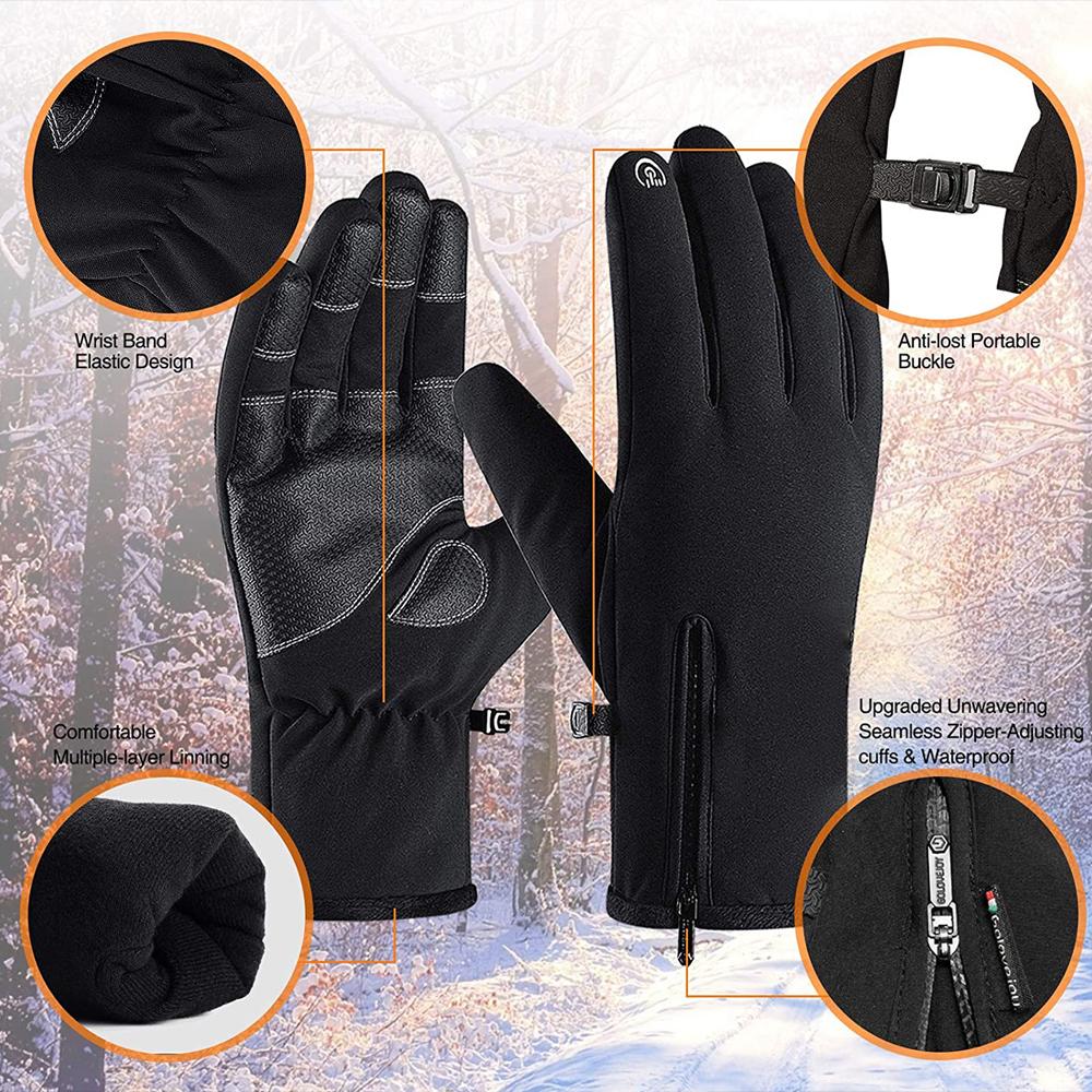 Winter Men’s Warm Touch Screen Gloves – Waterproof & Anti-Slip