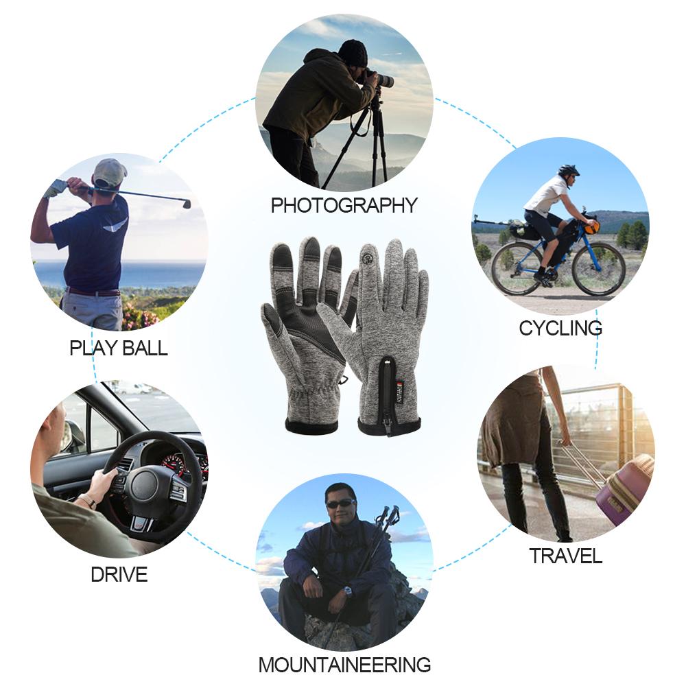 Winter Men’s Warm Touch Screen Gloves – Waterproof & Anti-Slip