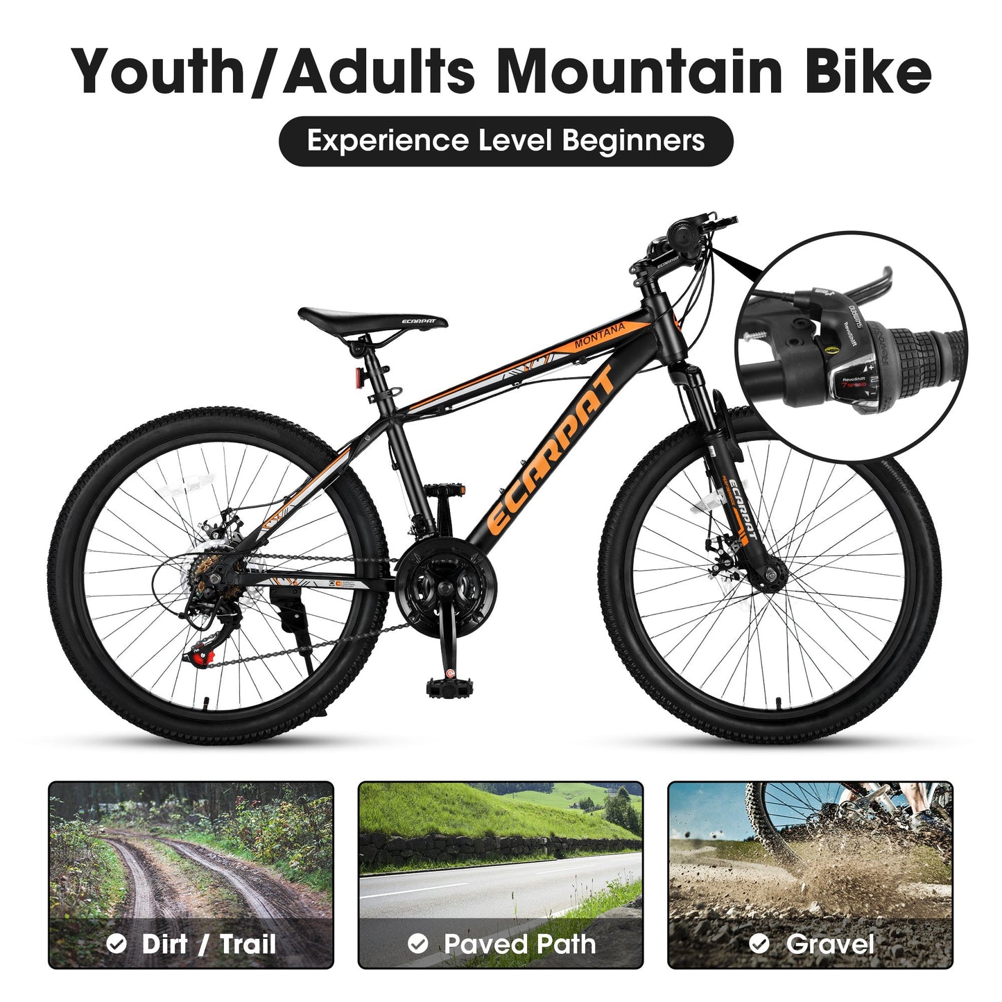 City-Cruizer – 24" Carpat™ Aluminum Mountain Bike (21-Speed)