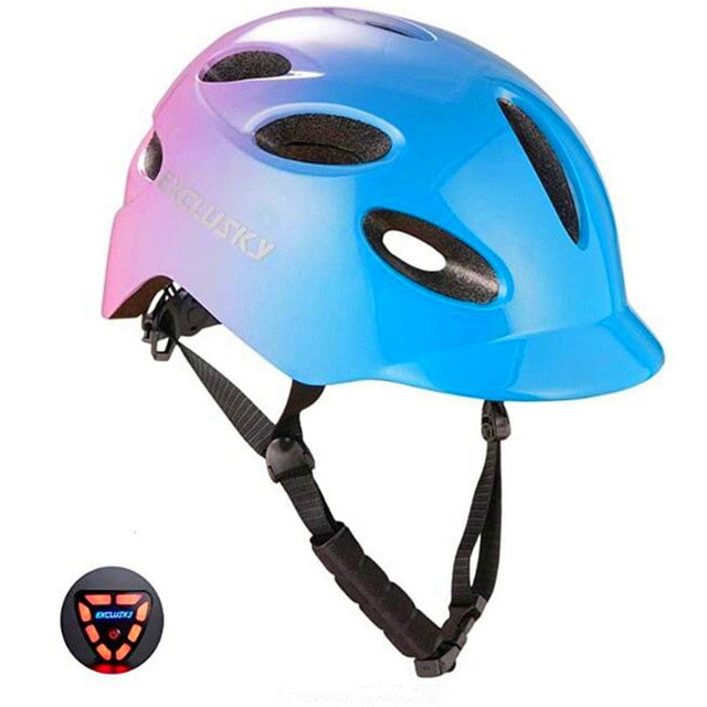 Battery-Powered Bike Helmet Featuring Rear Illumination