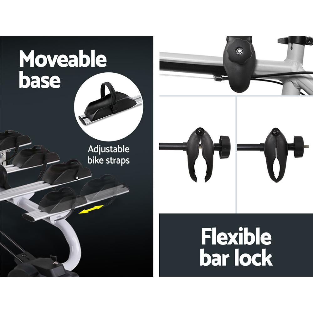 Giantz 4 Bicycle Bike Carrier Rack Car Towbar Hitch Ball Mount Tail