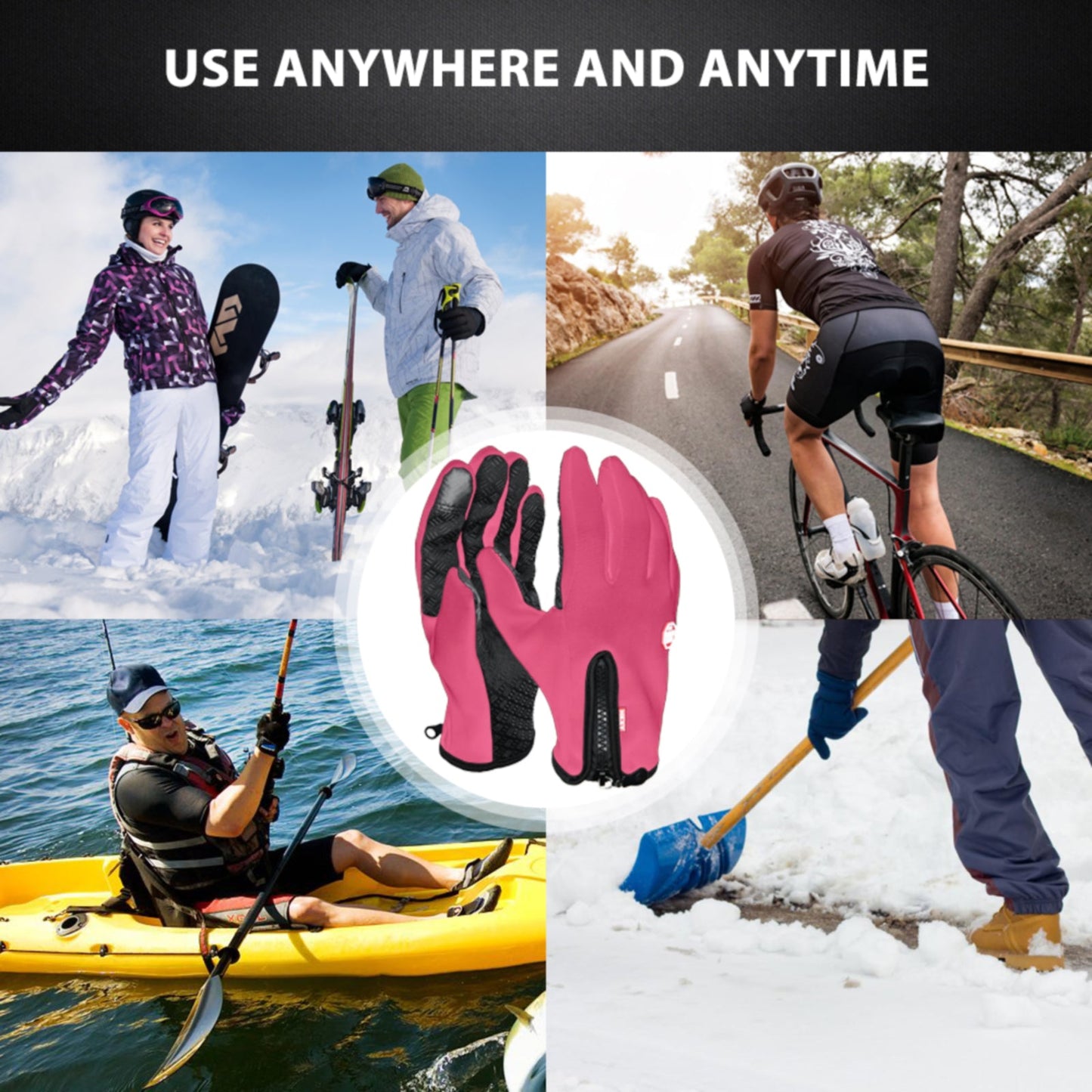 Winter Thermal Touch Screen Gloves – Anti-Slip, Warm & Windproof for Men & Women