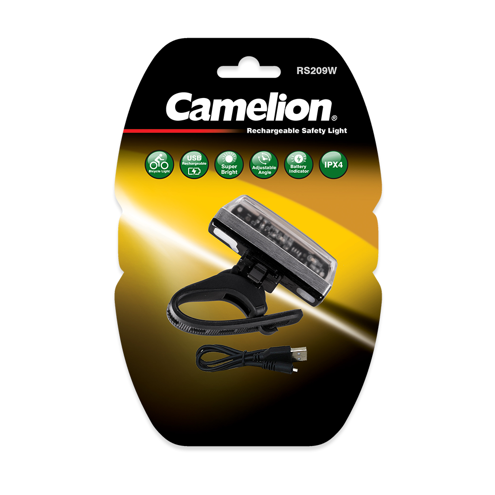 Camelion RS209W Rechargeable Front LED Bicycle Light