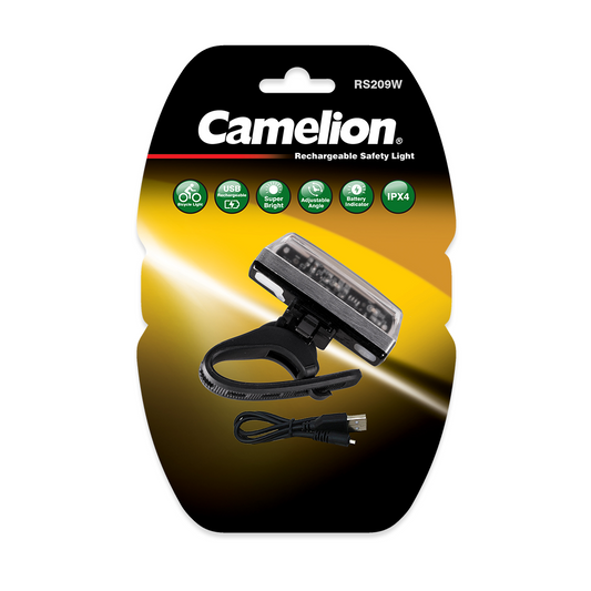 Camelion RS209W Rechargeable Front LED Bicycle Light