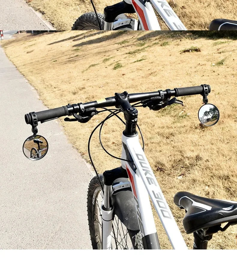2PCS Universal Bicycle Rearview Mirrors – 360° Adjustable & Rotatable