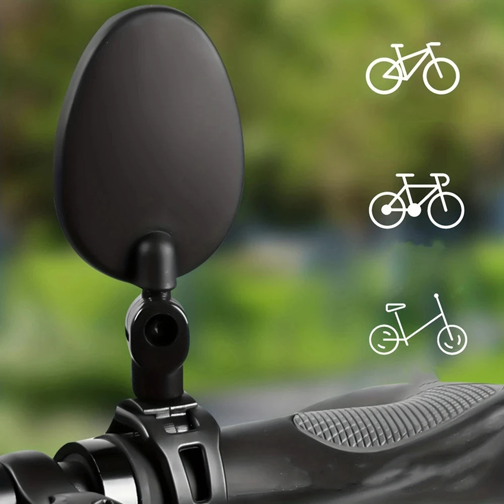 2PCS Universal Bicycle Rearview Mirrors – 360° Adjustable & Rotatable