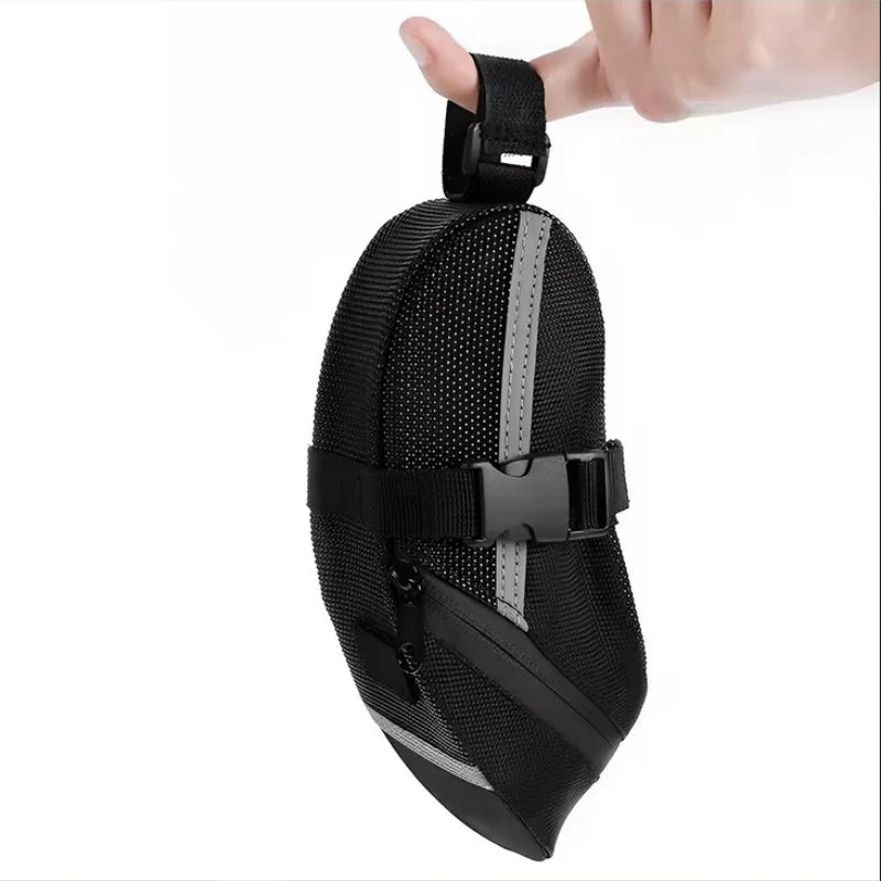 1Pc Bicycle Saddle Bag – Waterproof Mountain Bike Tail & Seat Cushion Storage Bag