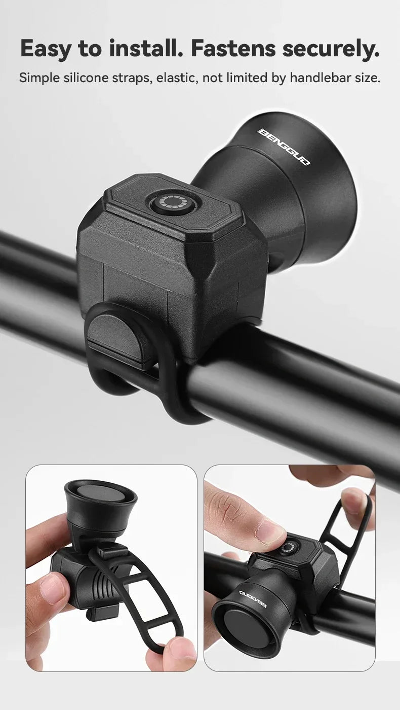 Mini USB Rechargeable Bicycle Horn – Loud Waterproof Electronic Bike Bell for MTB & Road