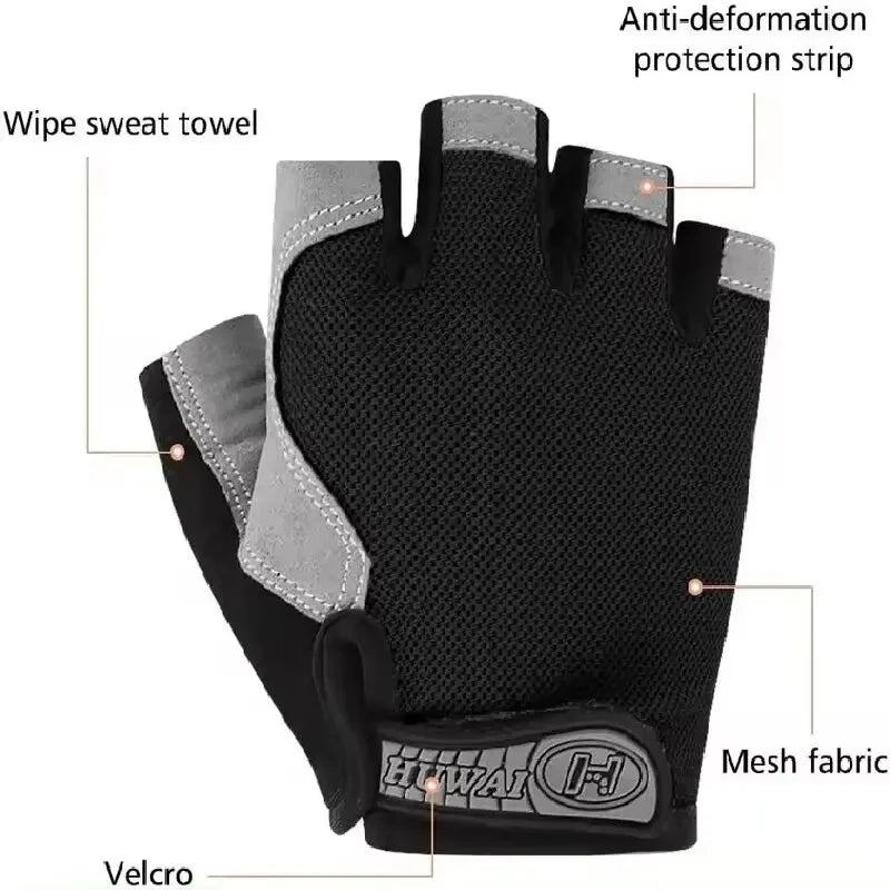 Professional Gym Fitness Breathable Anti-Slip Women Men Half Finger