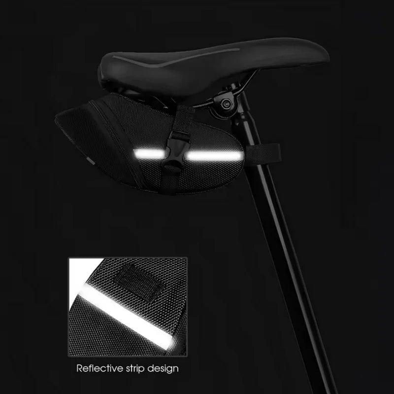 1Pc Bicycle Saddle Bag – Waterproof Mountain Bike Tail & Seat Cushion Storage Bag