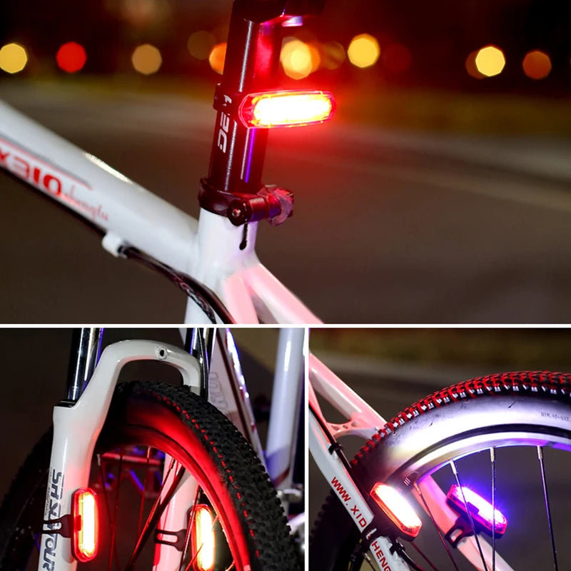 MTB & Road Bike Rear Light – USB Rechargeable LED Tail Light, Easy to Install