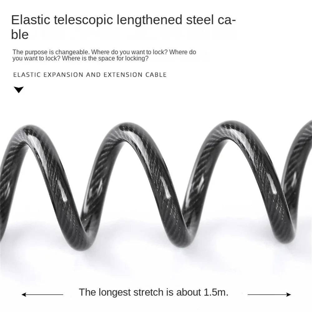 Bicycle Steel Wire Chain Lock – Heavy-Duty Anti-Theft Lock for Mountain Bikes & Motorcycles