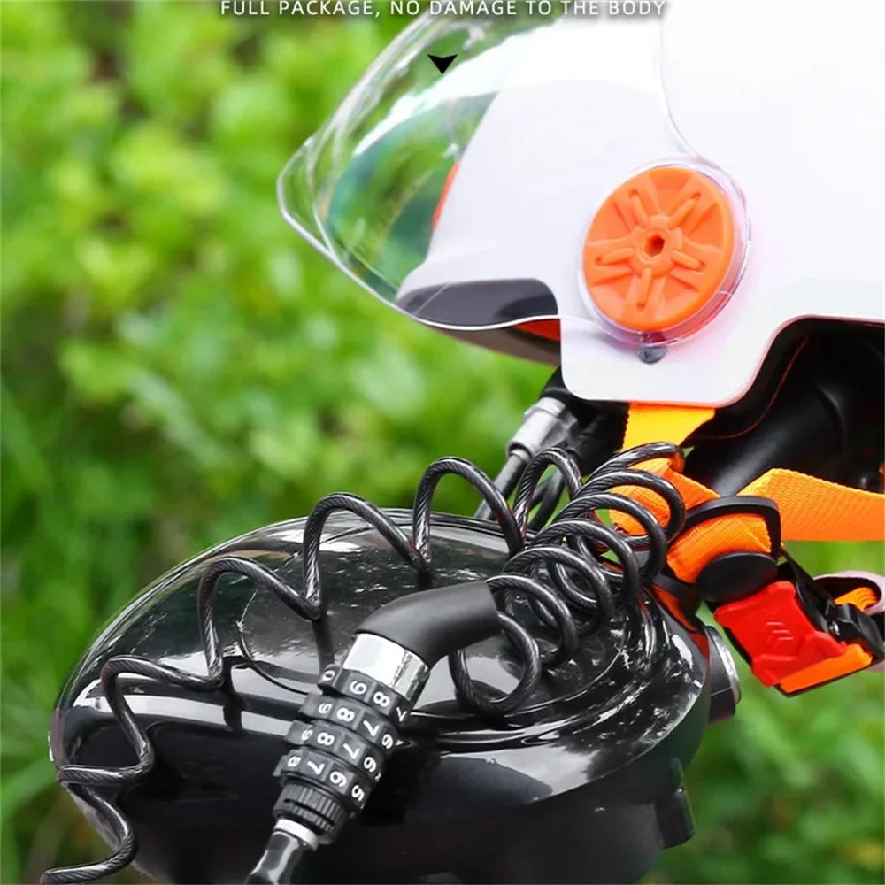 Bicycle Steel Wire Chain Lock – Heavy-Duty Anti-Theft Lock for Mountain Bikes & Motorcycles