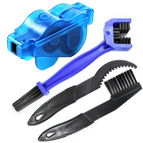 Motorcycle & Bicycle Chain Brush Cleaner – 3-Sided Plastic Cleaning Tool for Chain Maintenance