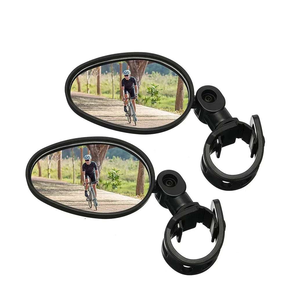 2PCS Universal Bicycle Rearview Mirrors – 360° Adjustable & Rotatable