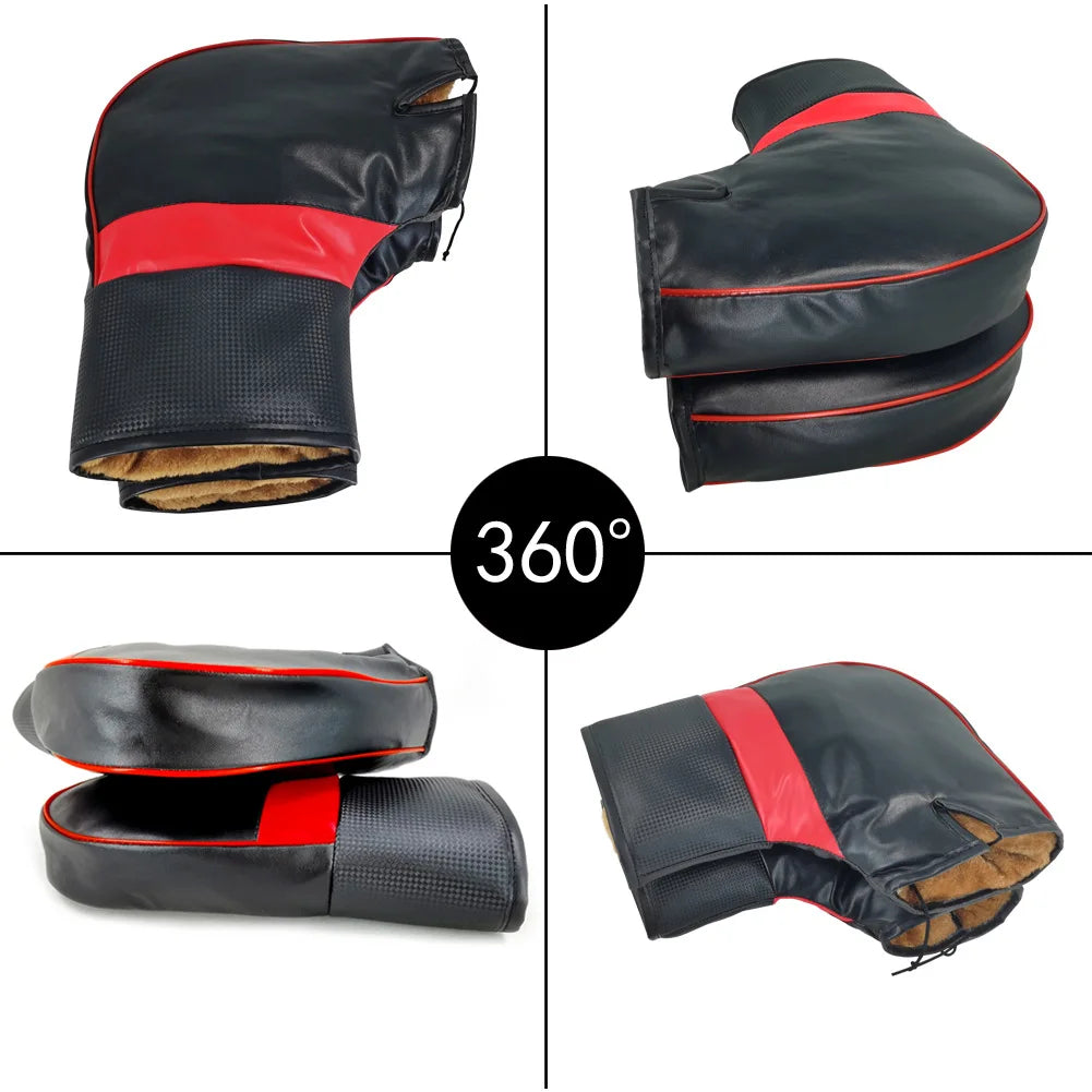 Winter Motorcycle Handlebar Windshield Gloves – Thermal Waterproof Hand Covers for Bikes & E-Bikes