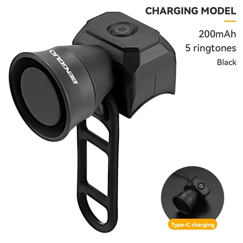Mini USB Rechargeable Bicycle Horn – Loud Waterproof Electronic Bike Bell for MTB & Road