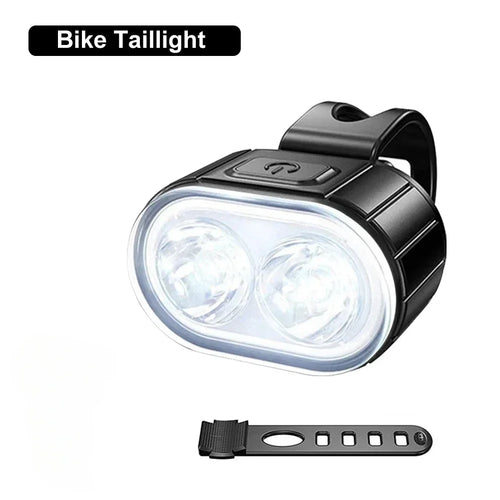Front & Rear Rechargeable Bike Lights – USB LED Bicycle Cycling Flashlight Set