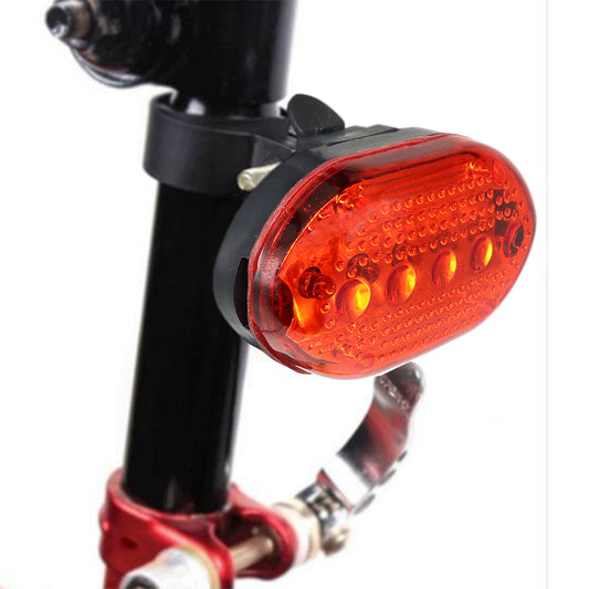 Waterproof 5 LED Bike Bicycle Flashing Flashlight