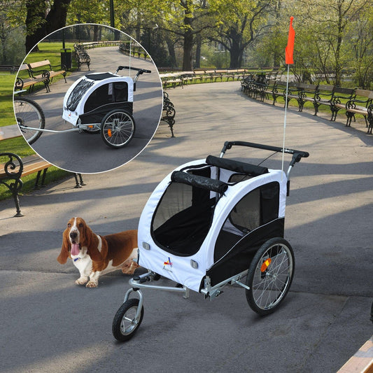 Aosom 2-in-1 Pet Bike Trailer & Stroller/Jogger