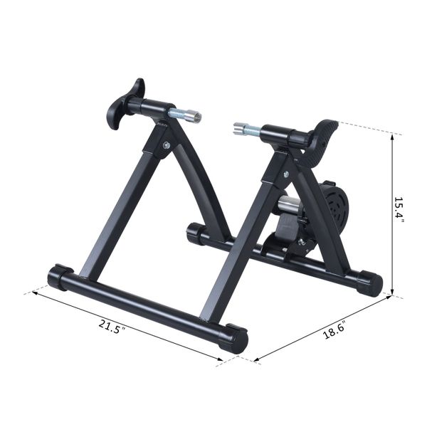 Soozier Folding Indoor Magnetic Bike Trainer – Quiet Cycling Stand with Adjustable Resistance
