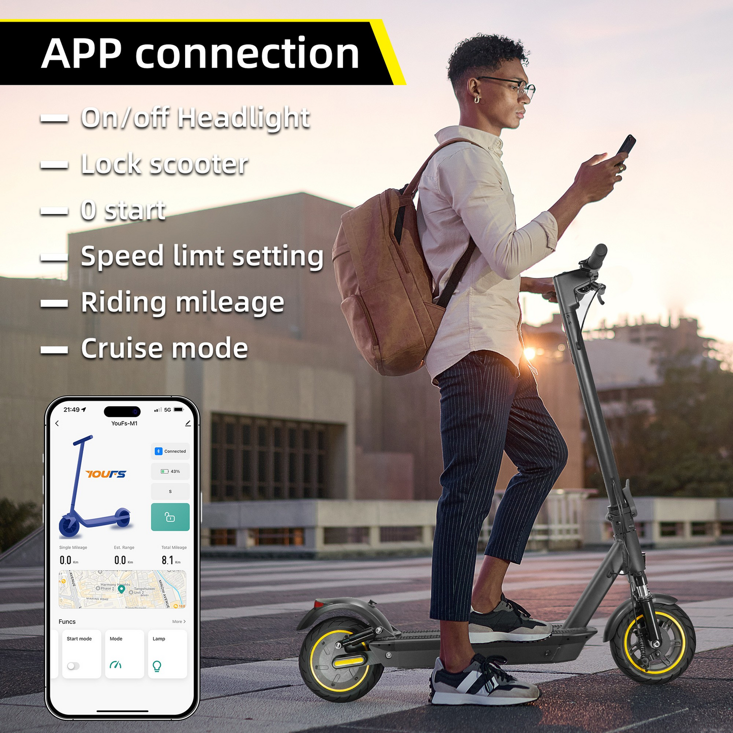 App-Connected Electric Scooter (350W)