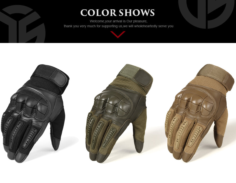 Hot TouchScreen Full Finger Hard Knuckle Tactical Gloves