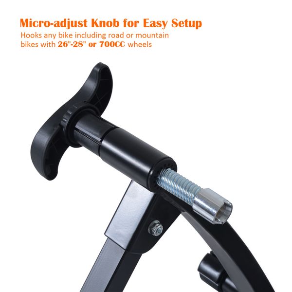 Soozier Folding Indoor Magnetic Bike Trainer – Quiet Cycling Stand with Adjustable Resistance