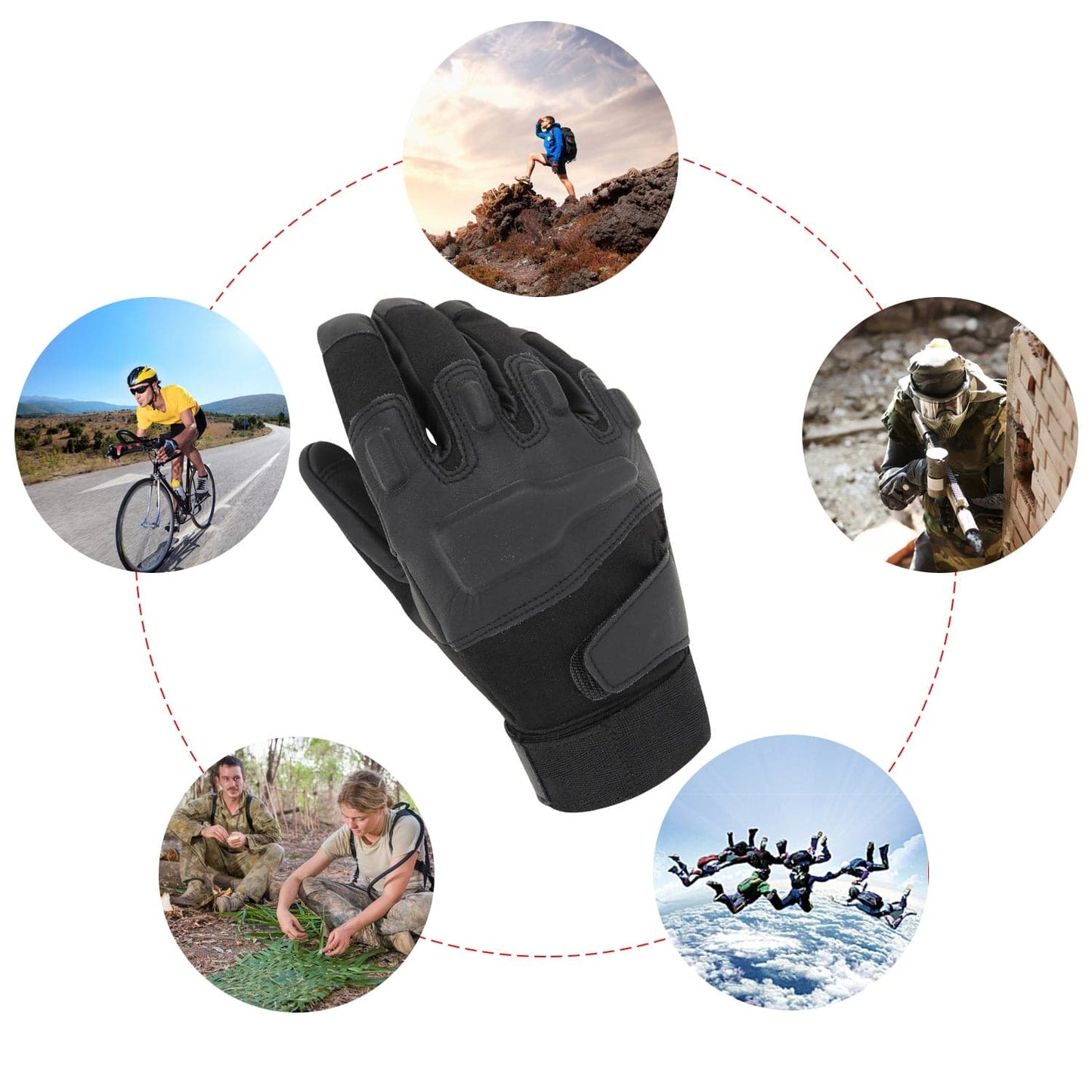 Tactical Combat Riding Gloves – Motorcycle & Cycling